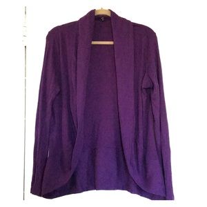 Purple lightweight open front cardi